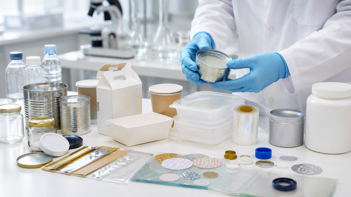 Laboratory testing of food-contact packaging, including metal cans, plastic containers and coated materials for BPA compliance.
